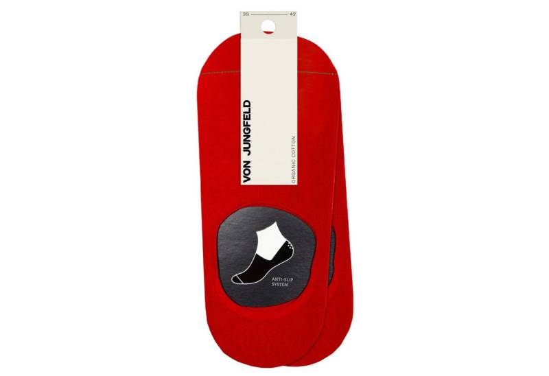 von Jungfeld Füßlinge Doppelpack Baumwoll-Mischung 35-46 Unisex (2-Paar, 2 Paar) rutschfest aus Bio-Baumwolle von von Jungfeld