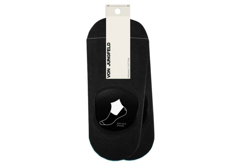 von Jungfeld Füßlinge Doppelpack Baumwoll-Mischung 35-46 Unisex (2-Paar, 2 Paar) rutschfest aus Bio-Baumwolle von von Jungfeld
