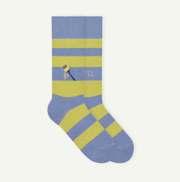 von Jungfeld Gestreifte Socken mit Pasta Icon | 1 Paar von von Jungfeld