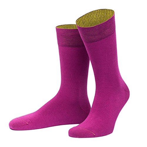 von Jungfeld - Herren Socken/Strumpf Herrensocken Baumwolle 1 Paar 42-44 magenta von von Jungfeld