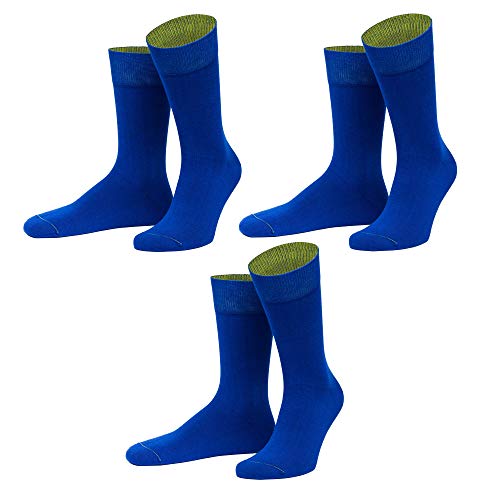 von Jungfeld - Herren Socken/Strumpf Herrensocken 3er-Pack einfarbig (43-46, royalblau) von von Jungfeld