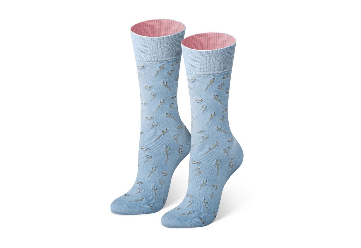 von Jungfeld Socken Blumen Bio-Baumwolle Woman (1-Paar, 1 Paar) Einfarbige Damensocken mit Stickmotiv von von Jungfeld