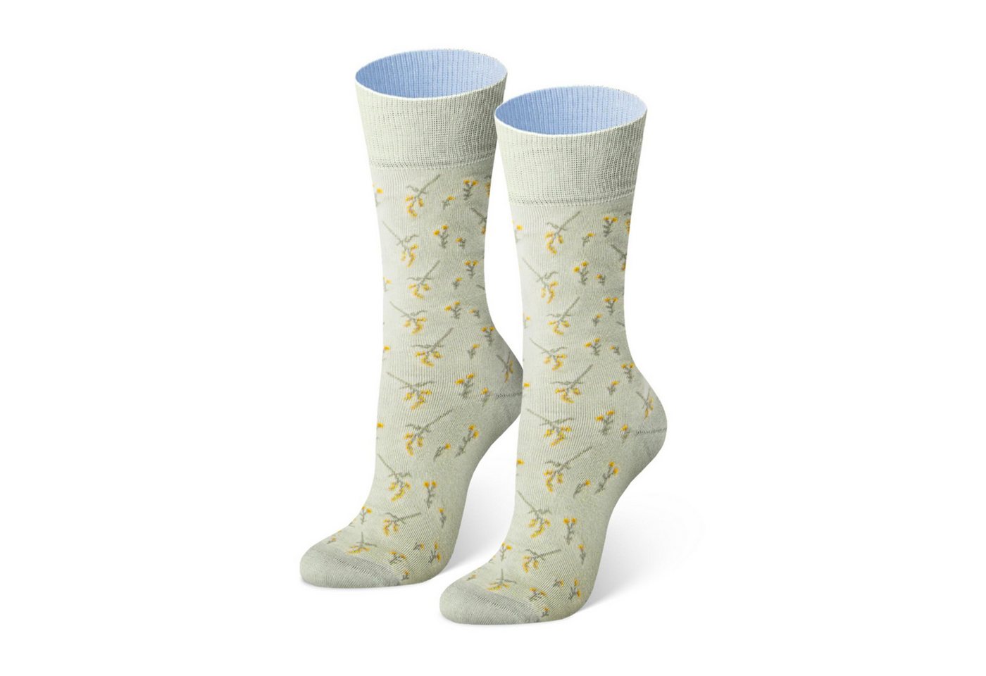 von Jungfeld Socken Blumen Bio-Baumwolle Woman (1-Paar, 1 Paar) Einfarbige Damensocken mit Stickmotiv von von Jungfeld