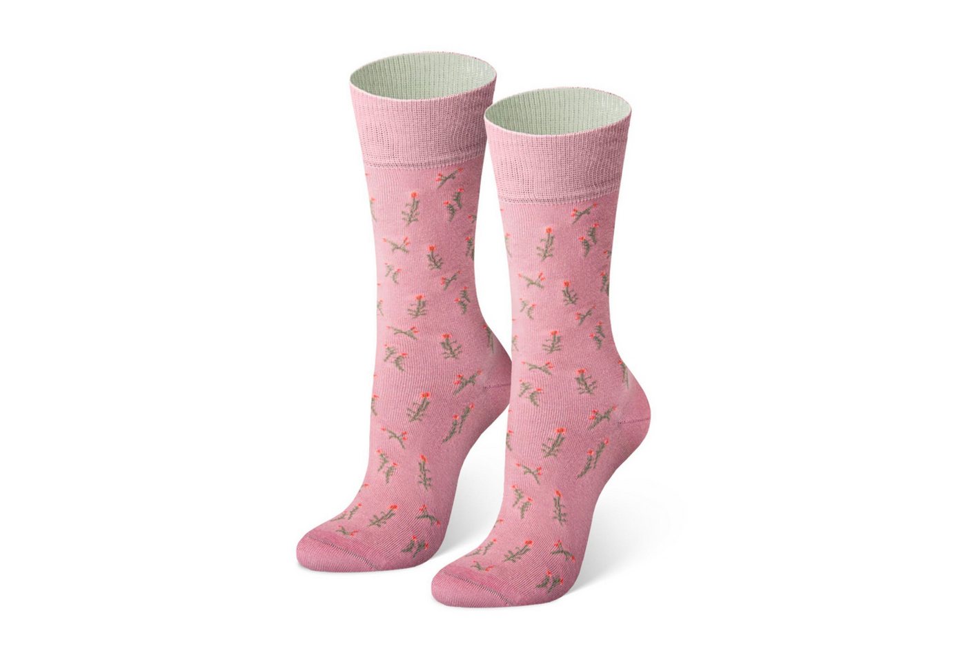 von Jungfeld Socken Blumen Bio-Baumwolle Woman (1-Paar, 1 Paar) Einfarbige Damensocken mit Stickmotiv von von Jungfeld