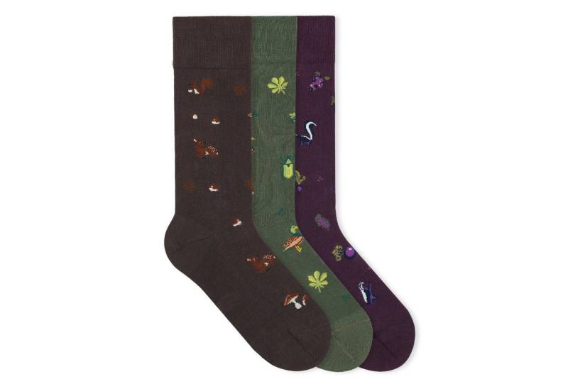 von Jungfeld Socken Icons Socken-Set Bio-Baumwolle 35-46 Unisex (3-Paar, 3 Paar) Motivsocken aus Bio-Baumwolle von von Jungfeld