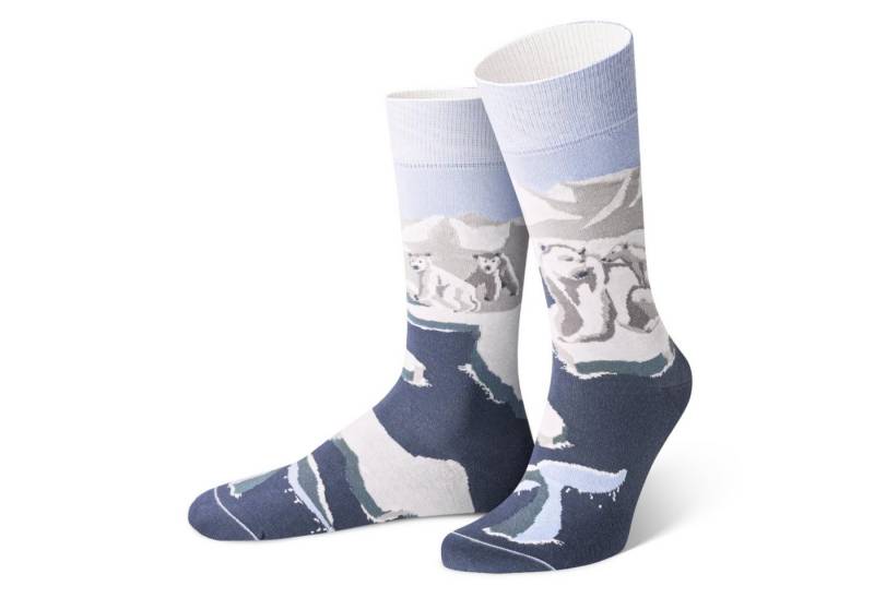 von Jungfeld Socken Eisbär Design Bio-Baumwolle 35-46 Unisex (1-Paar, 1 Paar) Motivsocken aus Bio-Baumwolle von von Jungfeld