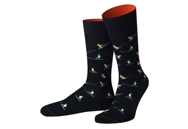 von Jungfeld Socken Skifahrer Icon Baumwoll-Mischung Unisex (1-Paar, 1 Paar) Motivsocke aus Bio-Baumwolle von von Jungfeld