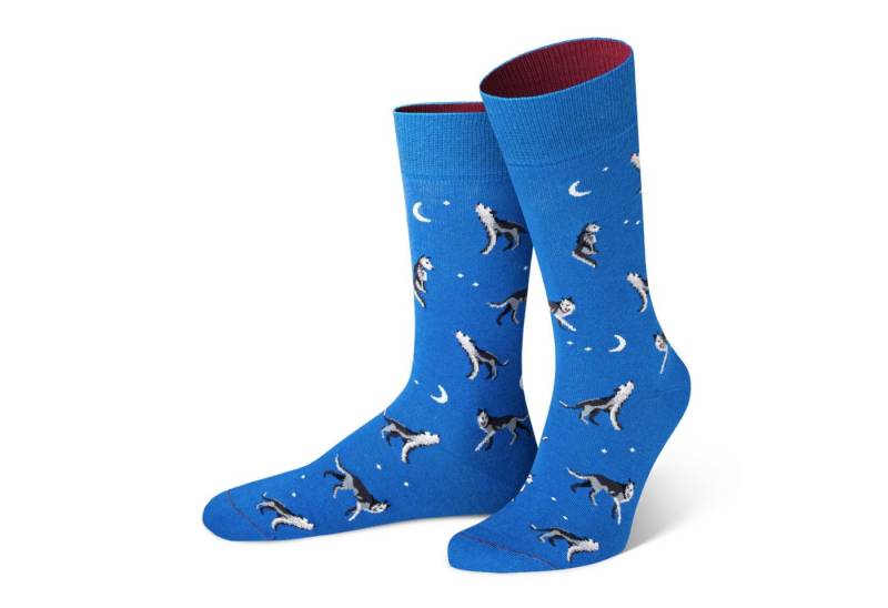 von Jungfeld Socken Wolf Icon Baumwoll-Mischung 35-46 Unisex (1-Paar, 1 Paar) Motivsocken aus Bio-Baumwolle von von Jungfeld