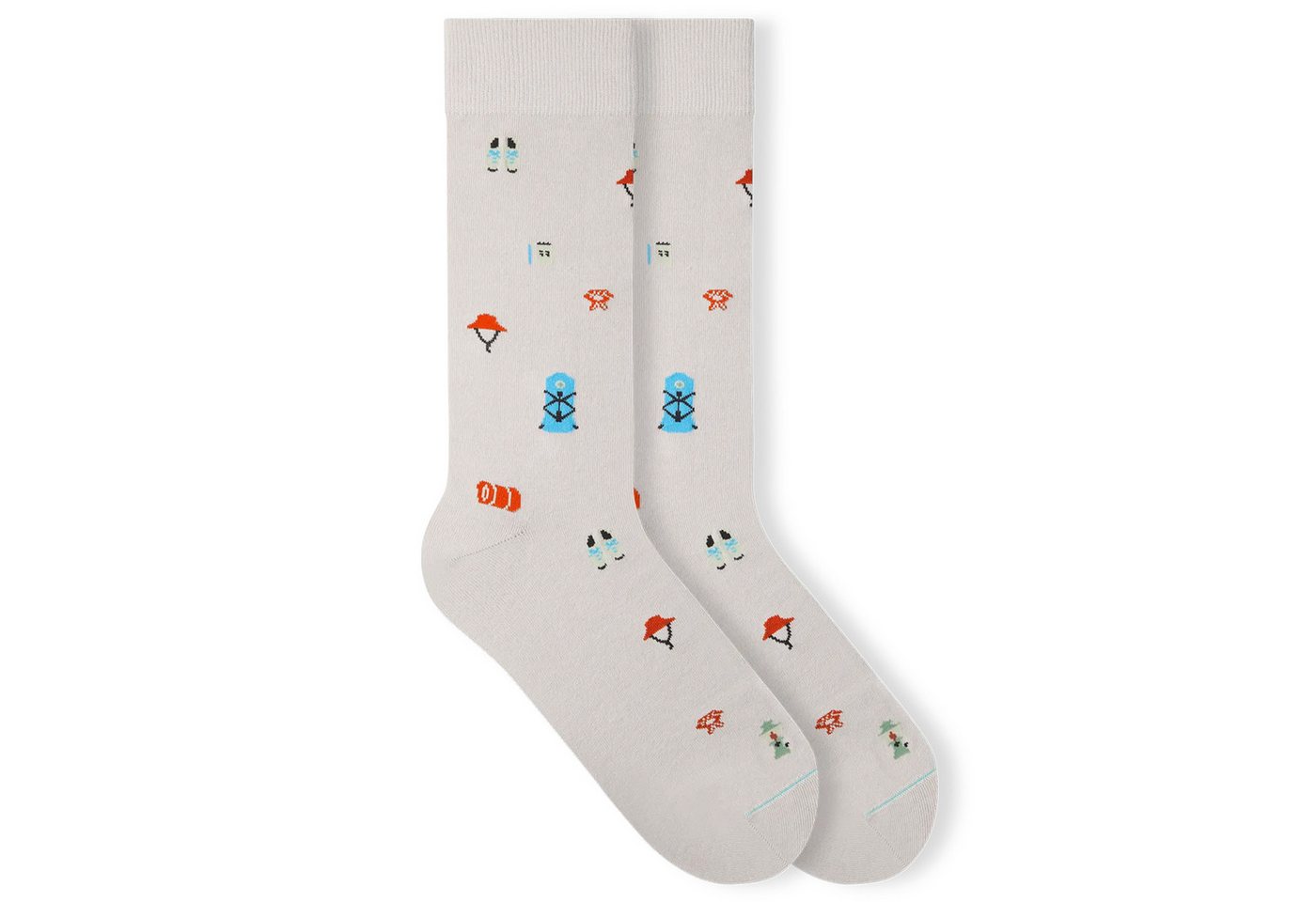 von Jungfeld Socken Signature Icons Baumwoll-Mischung 35-46 Unisex (1-Paar, 1 Paar) Motivsocken Hiking Icons von von Jungfeld
