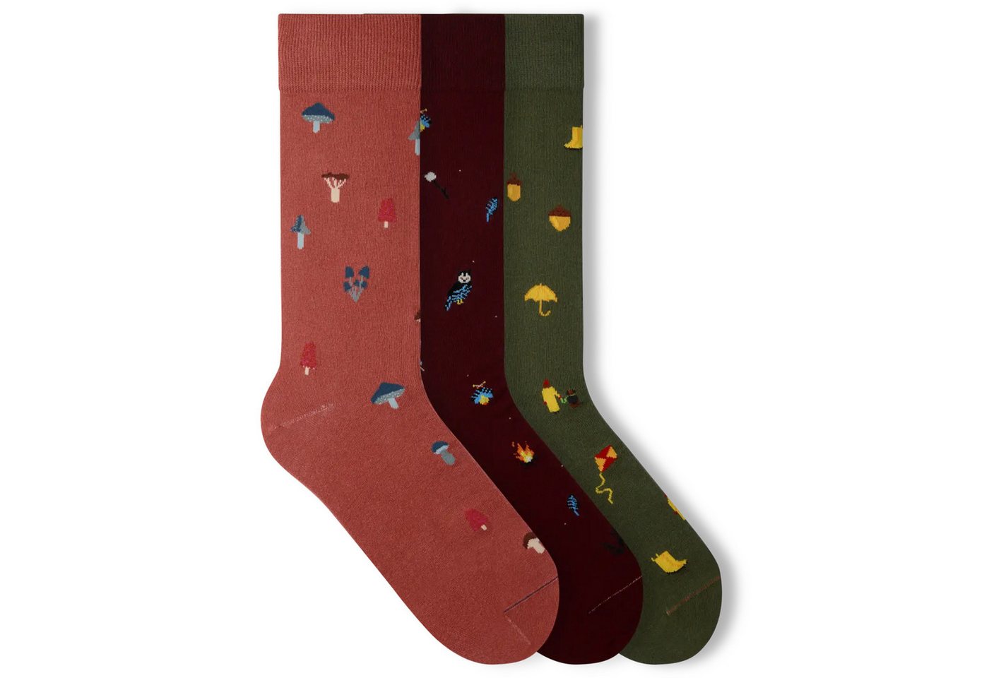 von Jungfeld Socken Signature Icons SET Baumwoll-Mischung 35-46 Unisex (3-Paar, 3 Paar) Lustige Motivsocken aus Bio-Baumwolle von von Jungfeld