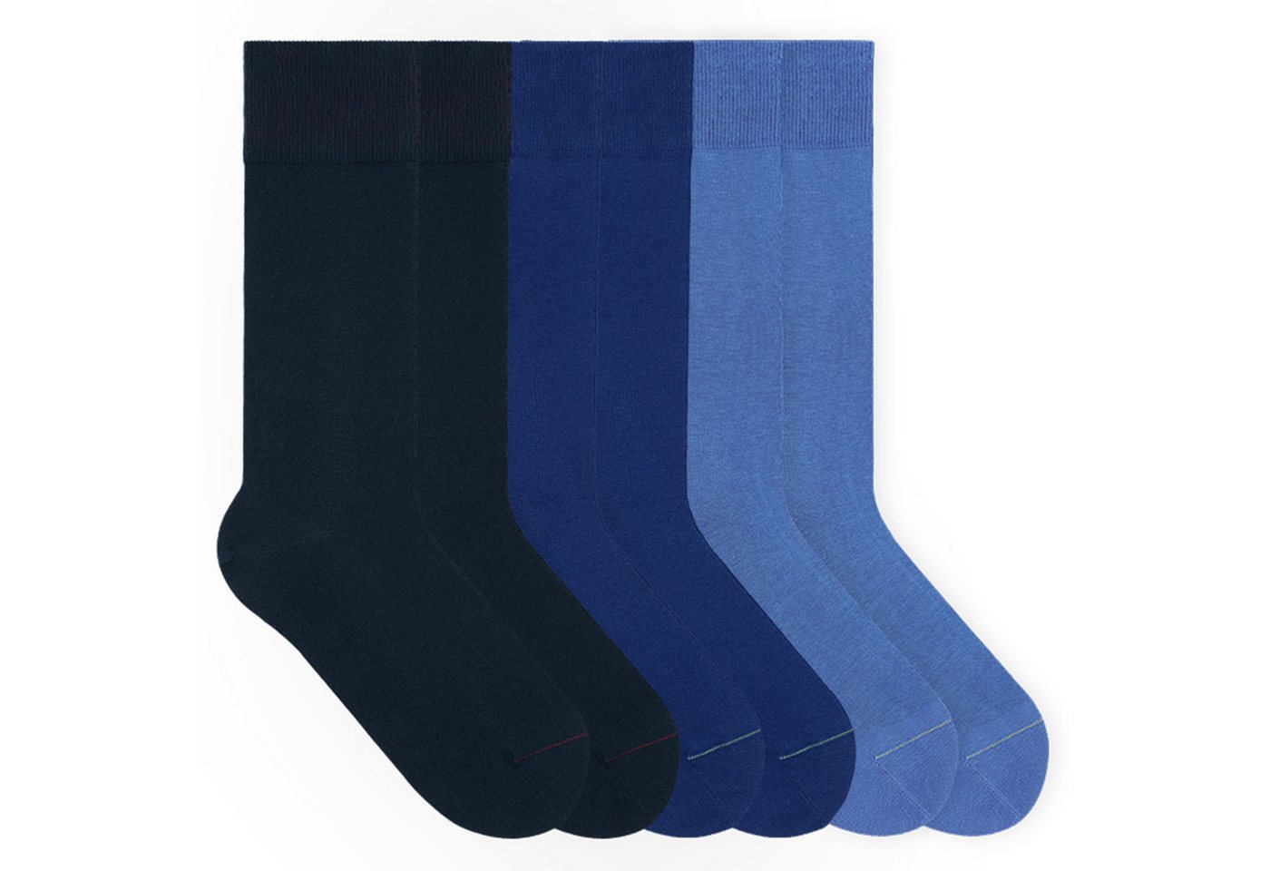 von Jungfeld Socken Signature Innenbund Bio-Baumwolle 35-46 Unisex (6-Paar, 6 Paar) Lange einfarbige Socken aus Bio-Baumwolle von von Jungfeld