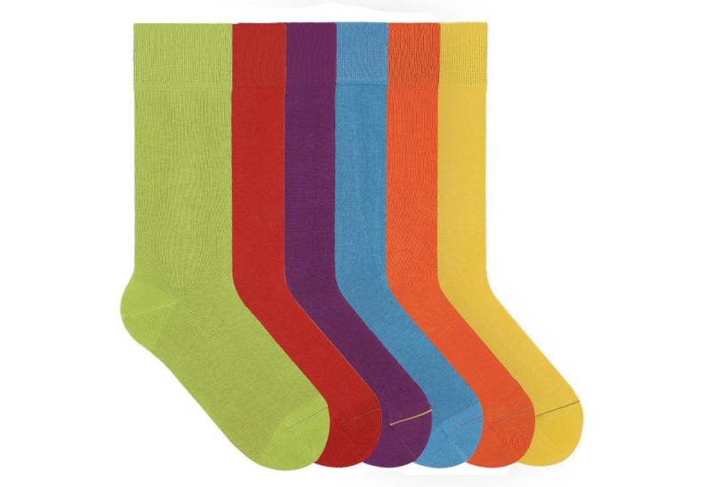 von Jungfeld Socken Signature Innenbund Bio-Baumwolle 35-46 Unisex (6-Paar, 6 Paar) Lange einfarbige Socken aus Bio-Baumwolle von von Jungfeld