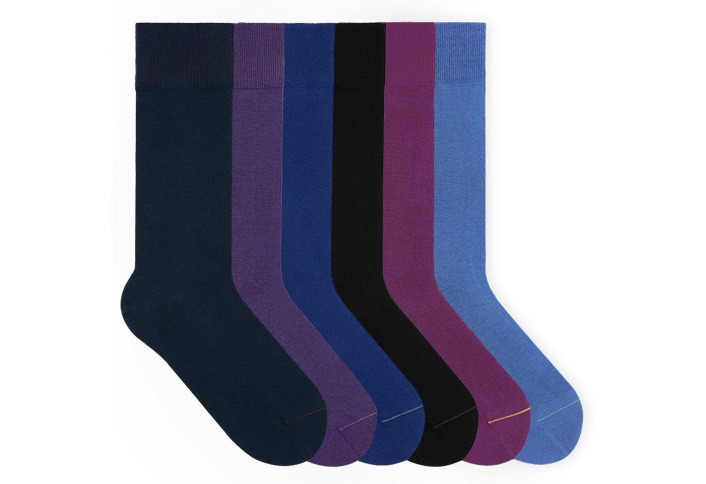 von Jungfeld Socken Signature Innenbund Bio-Baumwolle 35-46 Unisex (6-Paar, 6 Paar) Lange einfarbige Socken aus Bio-Baumwolle von von Jungfeld