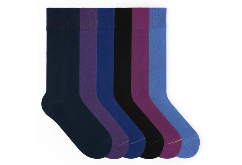 von Jungfeld Socken Signature Innenbund Bio-Baumwolle 35-46 Unisex (6-Paar, 6 Paar) Lange einfarbige Socken aus Bio-Baumwolle von von Jungfeld