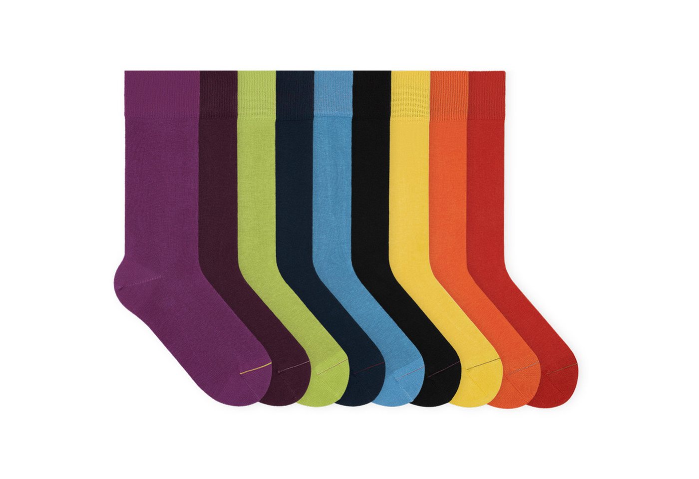 von Jungfeld Socken Signature Innenbund Bio-Baumwolle 35-46 Unisex (9-Paar, 9 Paar) Lange einfarbige Socken aus Bio-Baumwolle von von Jungfeld