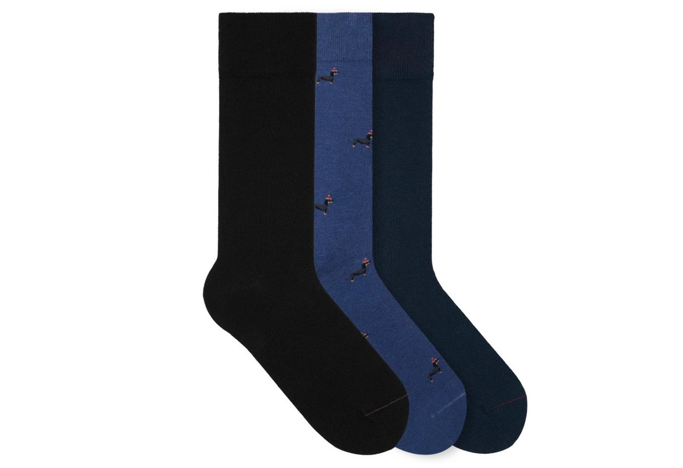 von Jungfeld Socken mit Weihnachtsmotiven Set Bio-Baumwolle 35-46 (3-Paar, 3 Paar) Weihnachtssocken aus Bio-Baumwolle für Damen & Herren von von Jungfeld