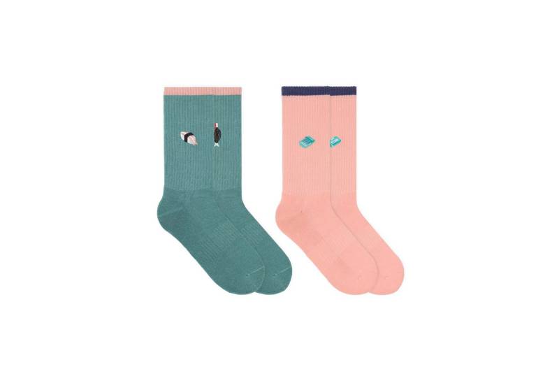von Jungfeld Tennissocken Mix & Match Tennis Socken-Set Baumwoll-Mischung (2-Paar, 2er-Pack) von von Jungfeld
