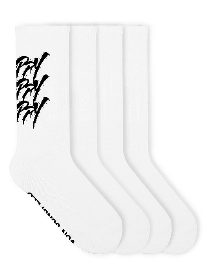 von Jungfeld Tennissocken Happy Tennis Socken Baumwoll-Mischung 35-46 Unisex (2-Paar, 2er-Pack) Hohe Sportsocken aus Bio-Baumwolle für Damen & Herren von von Jungfeld