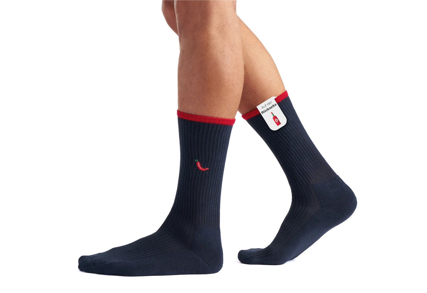 von Jungfeld Tennissocken Mix & Match Socken mit Stickmotiven (1-Paar, 1er-Pack) aus Bio-Baumwolle für Damen und Herren von von Jungfeld