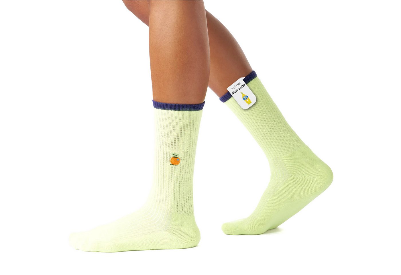 von Jungfeld Tennissocken Mix & Match Socken mit Stickmotiven (1-Paar, 1er-Pack) aus Bio-Baumwolle für Damen und Herren von von Jungfeld