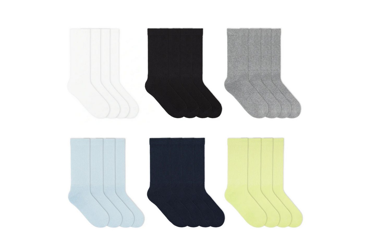 von Jungfeld Tennissocken SET hohe Sportsocken für Damen & Herren aus Bio-Baumwolle (12er-Pack) verstärkte Ferse & Fußsohle, Bio-Baumwolle von von Jungfeld