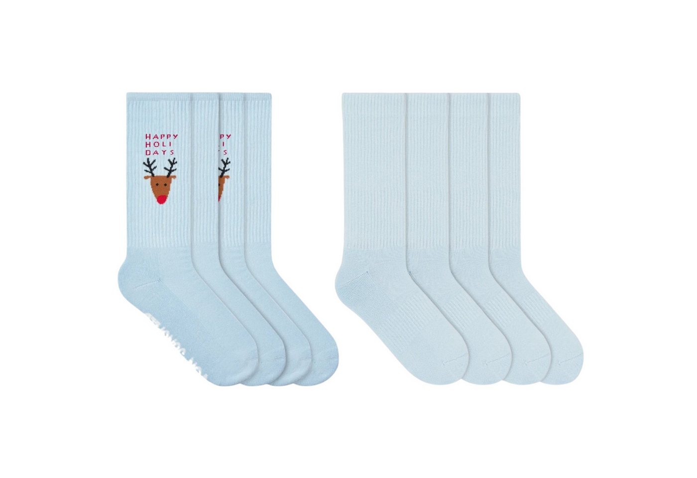 von Jungfeld Tennissocken Set mit Weihnachtsmotiven Bio-Baumwolle 35-46 (4-Paar, 4er-Pack) von von Jungfeld