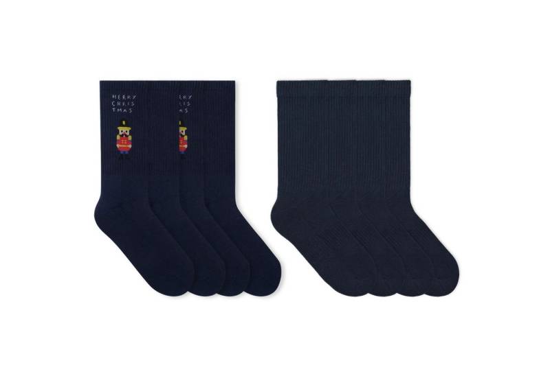 von Jungfeld Tennissocken Set mit Weihnachtsmotiven Bio-Baumwolle 35-46 (4-Paar, 4er-Pack) von von Jungfeld