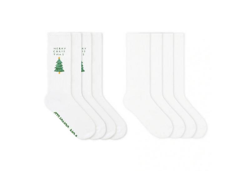 von Jungfeld Tennissocken Set mit Weihnachtsmotiven Bio-Baumwolle 35-46 (4-Paar, 4er-Pack) von von Jungfeld
