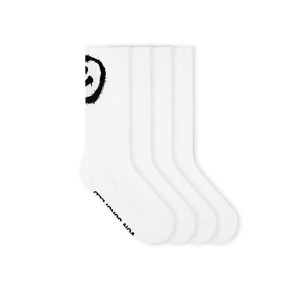 von Jungfeld Tennissocken Smiley hohe Sportsocken aus Bio-Baumwolle für Damen & Herren (2-Paar) von von Jungfeld