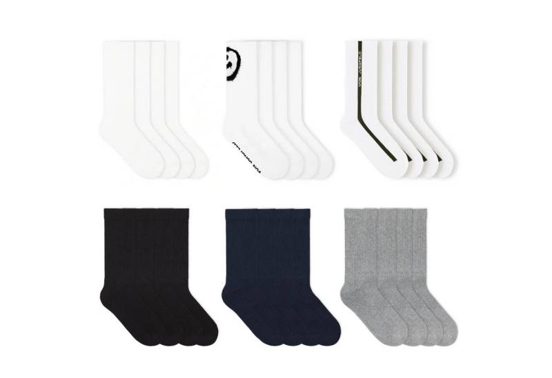 von Jungfeld Tennissocken Motive & Classic - Bundle Bio-Baumwolle 35-46 (12-Paar, 12er-Pack) Verstärkte Ferse & Spitze von von Jungfeld