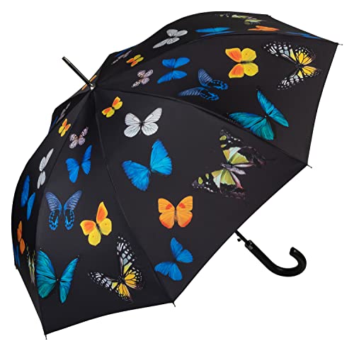 VON LILIENFELD Regenschirm Schmetterlinge Auf-Automatik Damen Stockschirm Butterfly von VON LILIENFELD