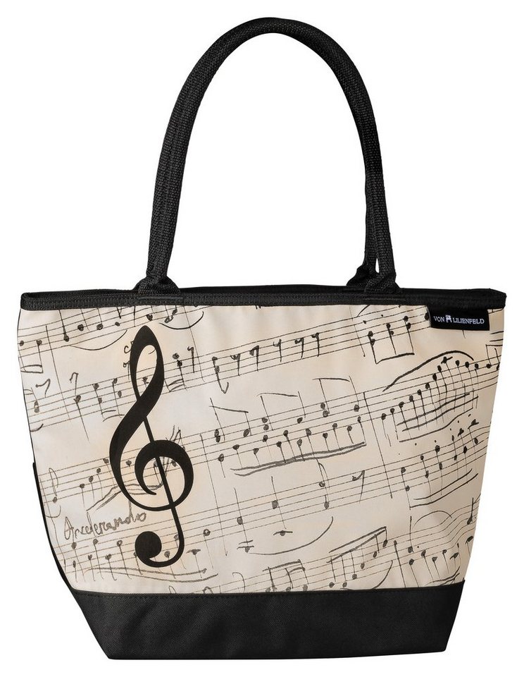von Lilienfeld Freizeittasche Handtasche Antikes Notenblatt Noten Musik Shopper Strandtasche, Motiv von von Lilienfeld
