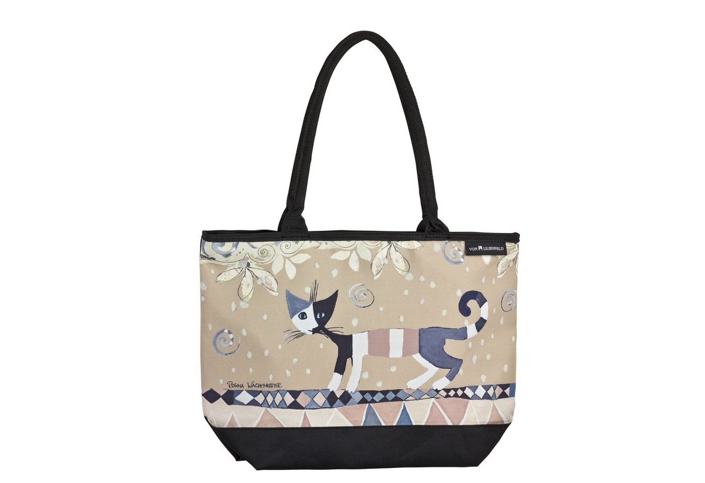 von Lilienfeld Handtasche VON LILIENFELD Handtasche Damen Kunst Katzen Motiv Rosina Wachtmeister Brunello Shopper Maße L42 x H30 x T15 cm Strandtasche Henkeltasche Büro von von Lilienfeld