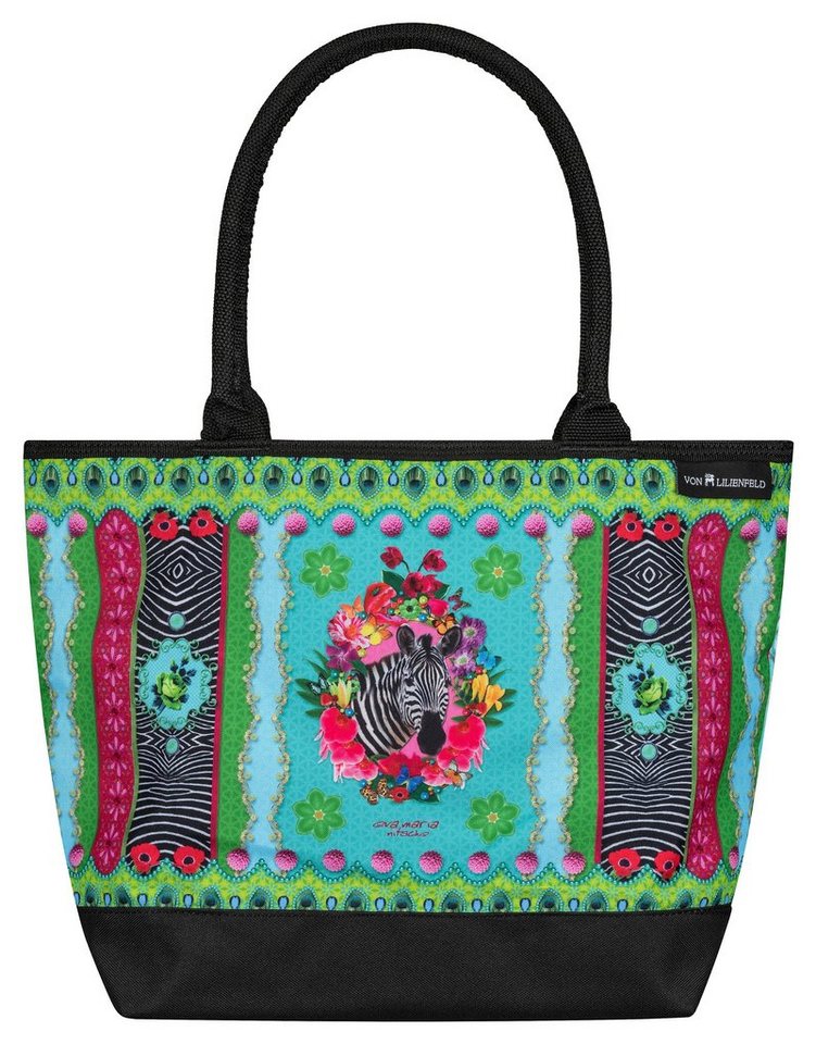 von Lilienfeld Handtasche Shopper Zebra´s Garden Motiv Maße L42 x H30 x T15 cm von von Lilienfeld
