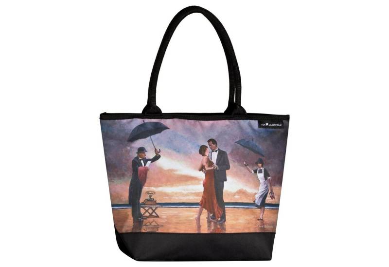 von Lilienfeld Handtasche Shopper Theo Michael Hommage Singing Butler Maße cm L42 x H30 x T15, Motivdruck auf der Vorderseite von von Lilienfeld
