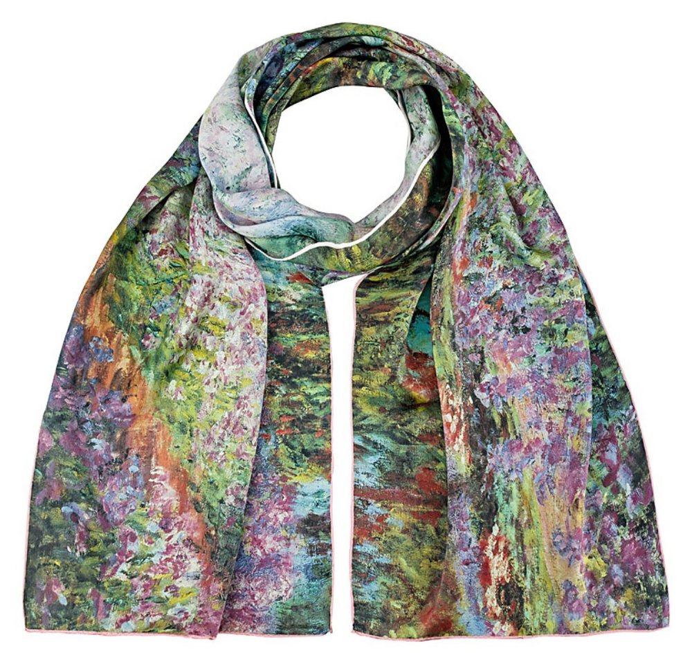 von Lilienfeld Seidenschal Schal 100% Seide Claude Monet: Der Garten Kunst Maße 172 x 42 cm, bedruckt von von Lilienfeld