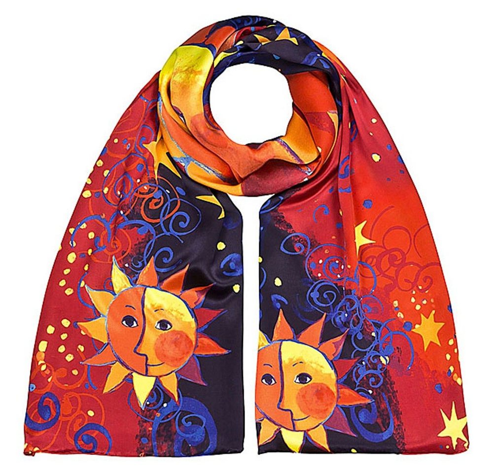 von Lilienfeld Seidenschal Schal 100% Seide Rosina Wachtmeister: Sole Kunst Maße 172 x 42 cm, Motivdruck von von Lilienfeld