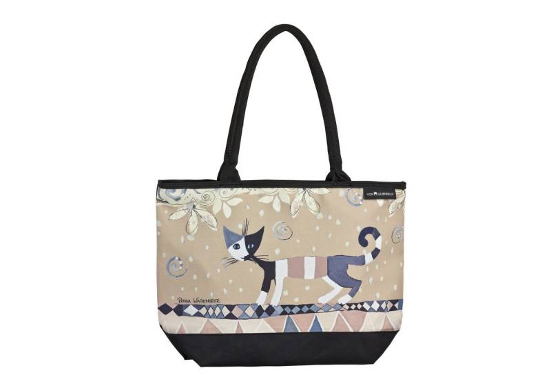 von Lilienfeld Shopper Tasche Rosina Wachtmeister Brunello Katze Maße L42 x H30 x T15 cm, Motivdruck auf der Vorderseite von von Lilienfeld
