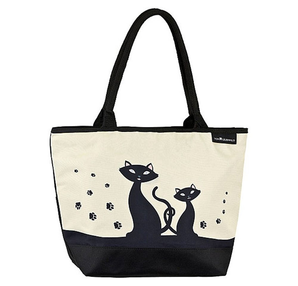 von Lilienfeld Shopper Tasche Schwarze Katzen Kätzchen Maße L42 x H30 x T15 cm, Katzenmotiv auf der Vorderseite von von Lilienfeld