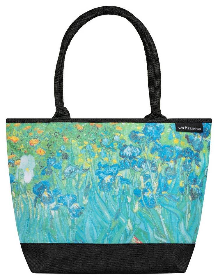 von Lilienfeld Shopper Tasche Vincent van Gogh Iris Blumen Motiv Maße L42 x H30 x T15 cm von von Lilienfeld