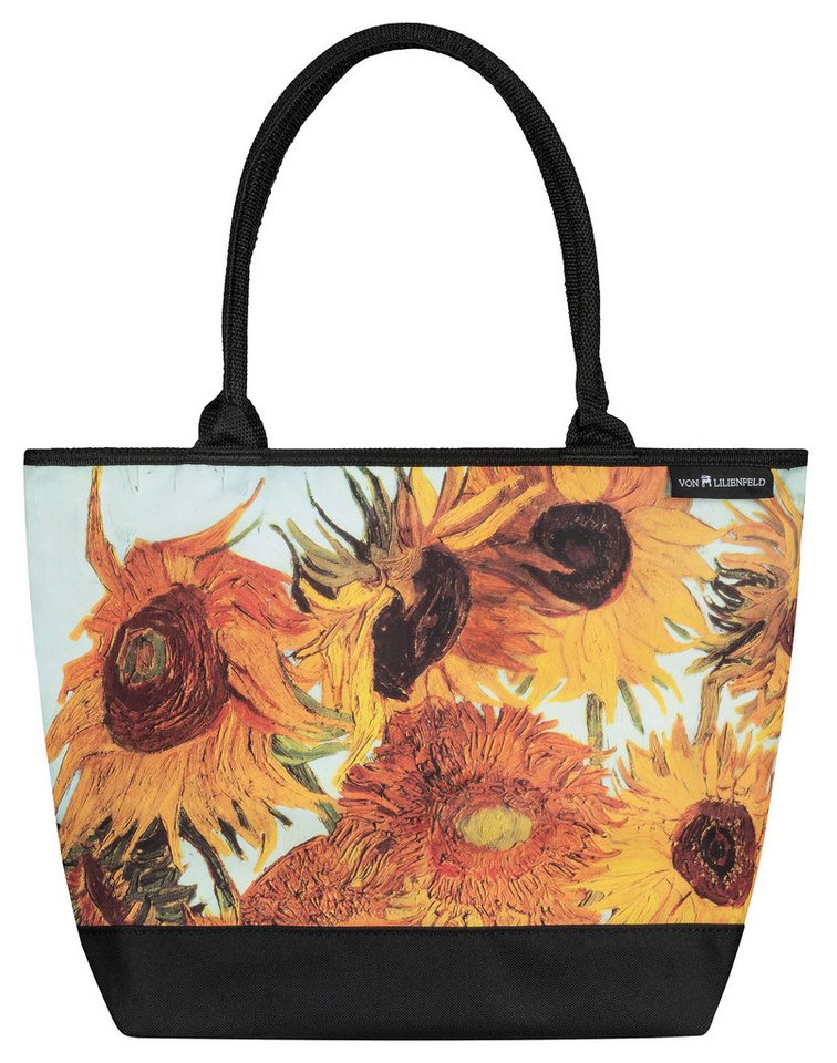 von Lilienfeld Shopper Tasche Vincent van Gogh Sonnenblumen Kunst Maße L42 x H30 x T15 cm, Motivdruck auf der Vorderseite von von Lilienfeld