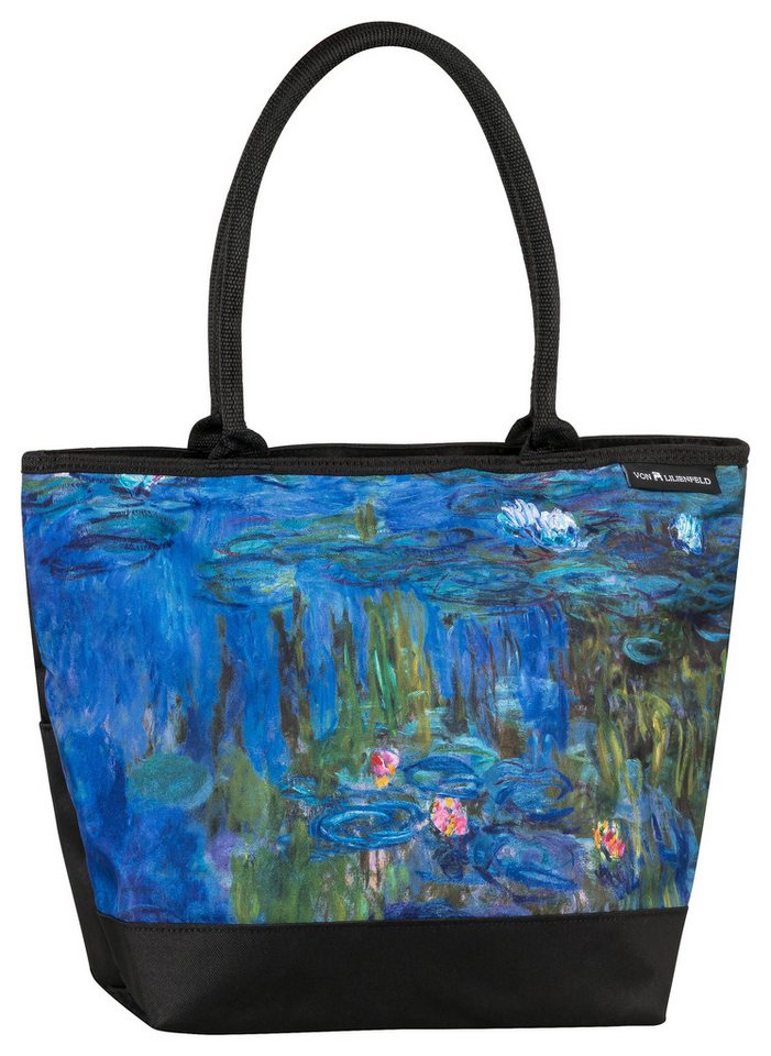 von Lilienfeld Shopper Tasche mit Motiv Claude Monet Seerosen Maße L42 x H30 x T15 cm, Motivdruck auf Vorderseite von von Lilienfeld