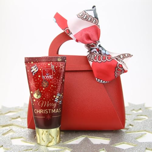 5 X Weihnachtliches Handcreme-Set – Geschenk für Weihnachten - Rot von von Wellean EigenArt