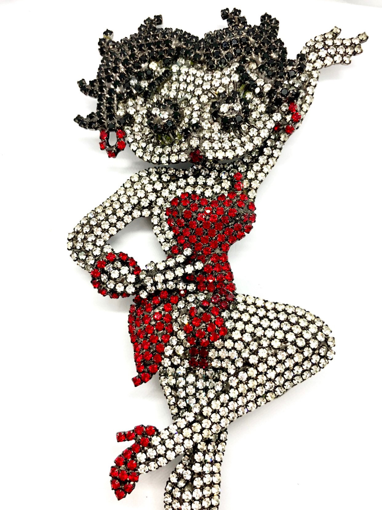 Betty Boop Brosche/Swarovski Kristalle Vintage Bettina Von Walhof Anstecknadel von vonWalhofJewelry