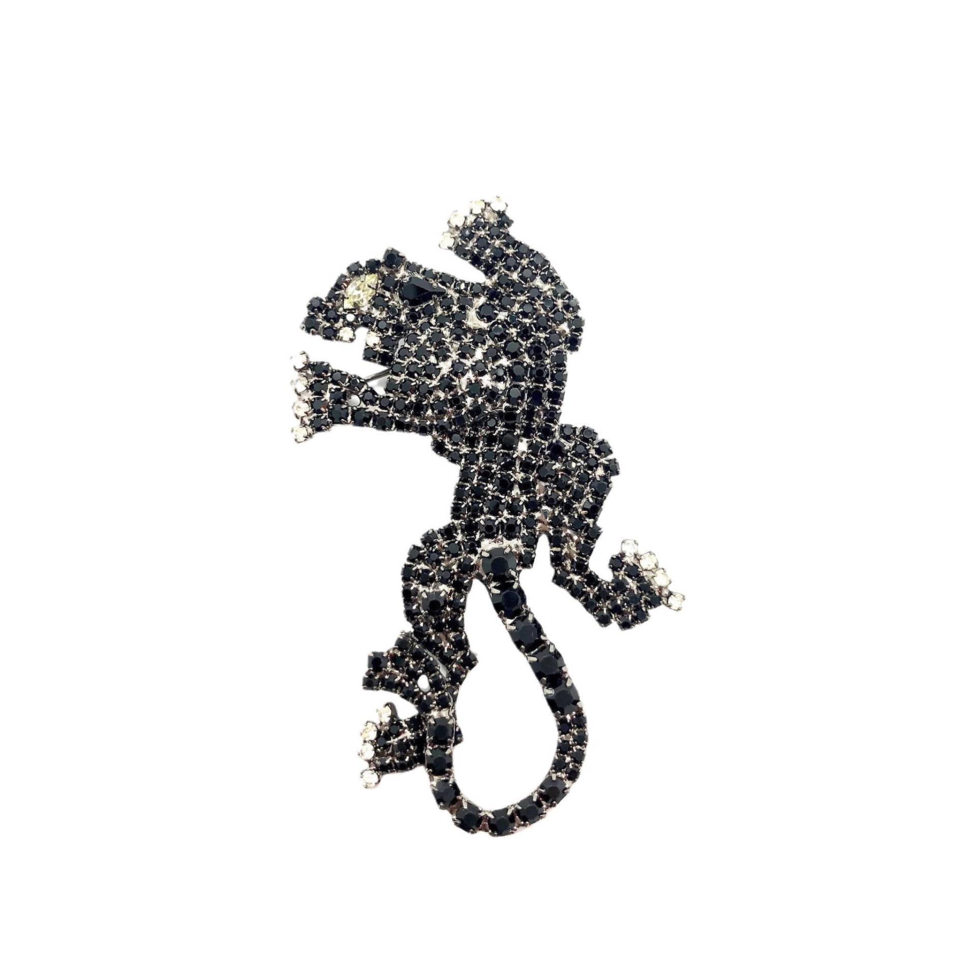 Black Panther Brosche - Retro Tattoo Flash Style Rockabilly Biker von vonWalhofJewelry