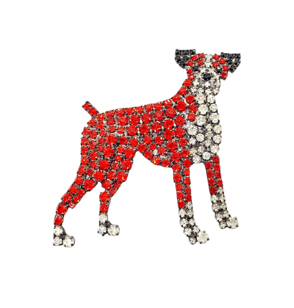 Boxer Hund Pin - Canine Brosche Mit Welpen von vonWalhofJewelry