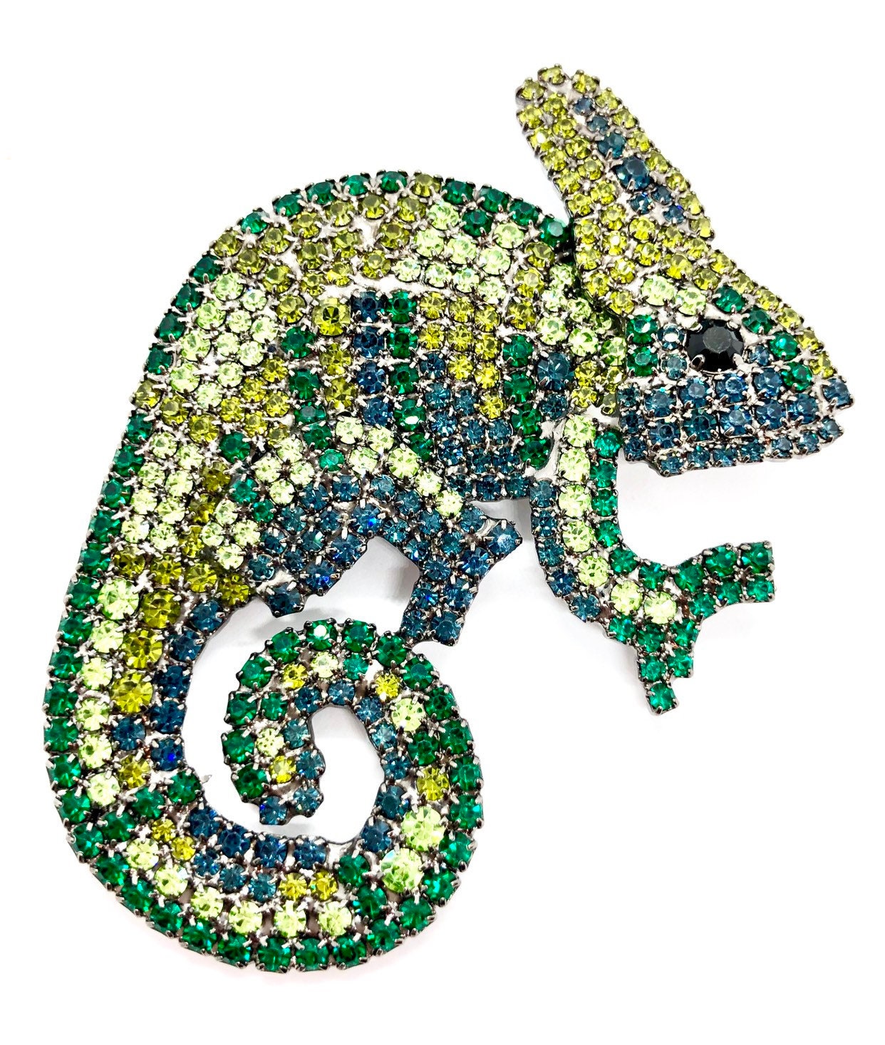 Einzigartige Kristall Reptil Brosche von vonWalhofJewelry