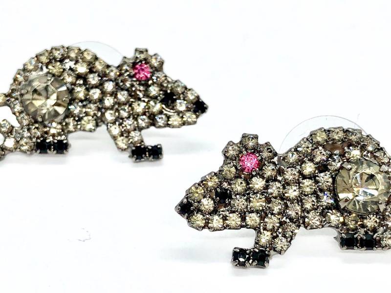 Graue Ratten Ohrringe - Nager Schmuck Ratty Swag von vonWalhofJewelry