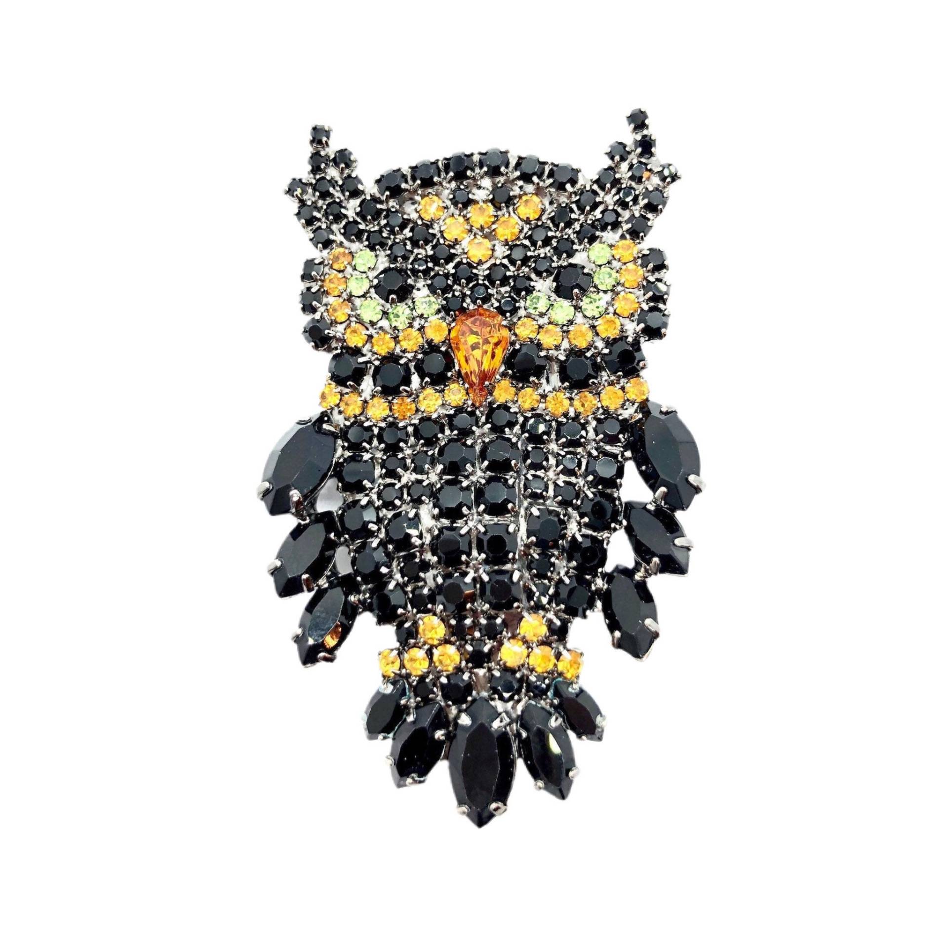 Halloween Eulen Pin - Retro Beistle Style Hoot Von Walhof Raptor Brosche von vonWalhofJewelry