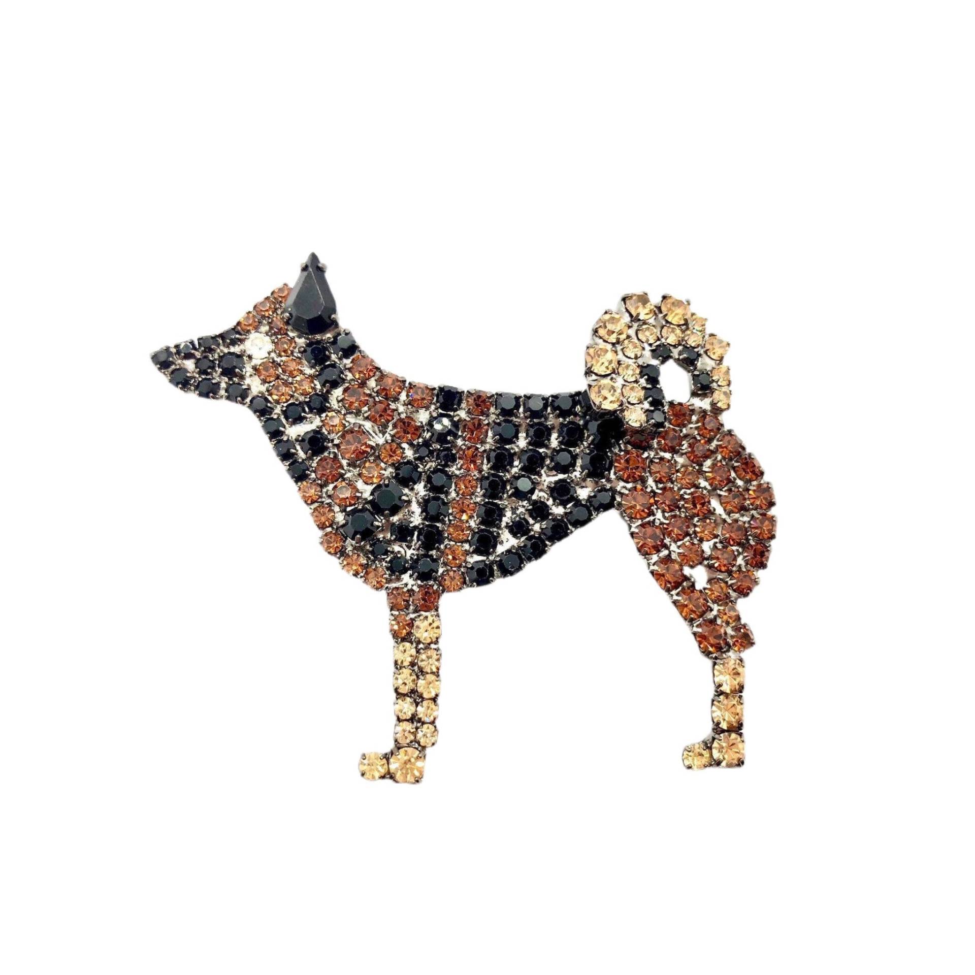 Kai Ken Brosche - Hunde Schmuck/Swarovski Strass von vonWalhofJewelry